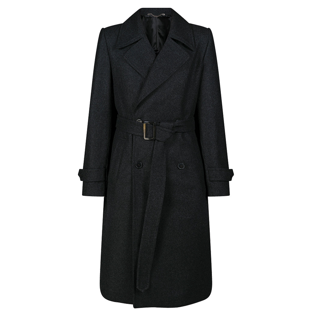 Dries van Noten Roresby Coat Anthracite 232-020228-7207