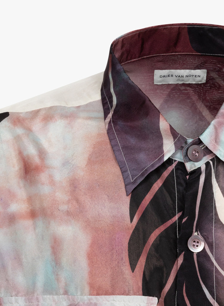 Dries van Noten Calander Tris Shirt Burgundy