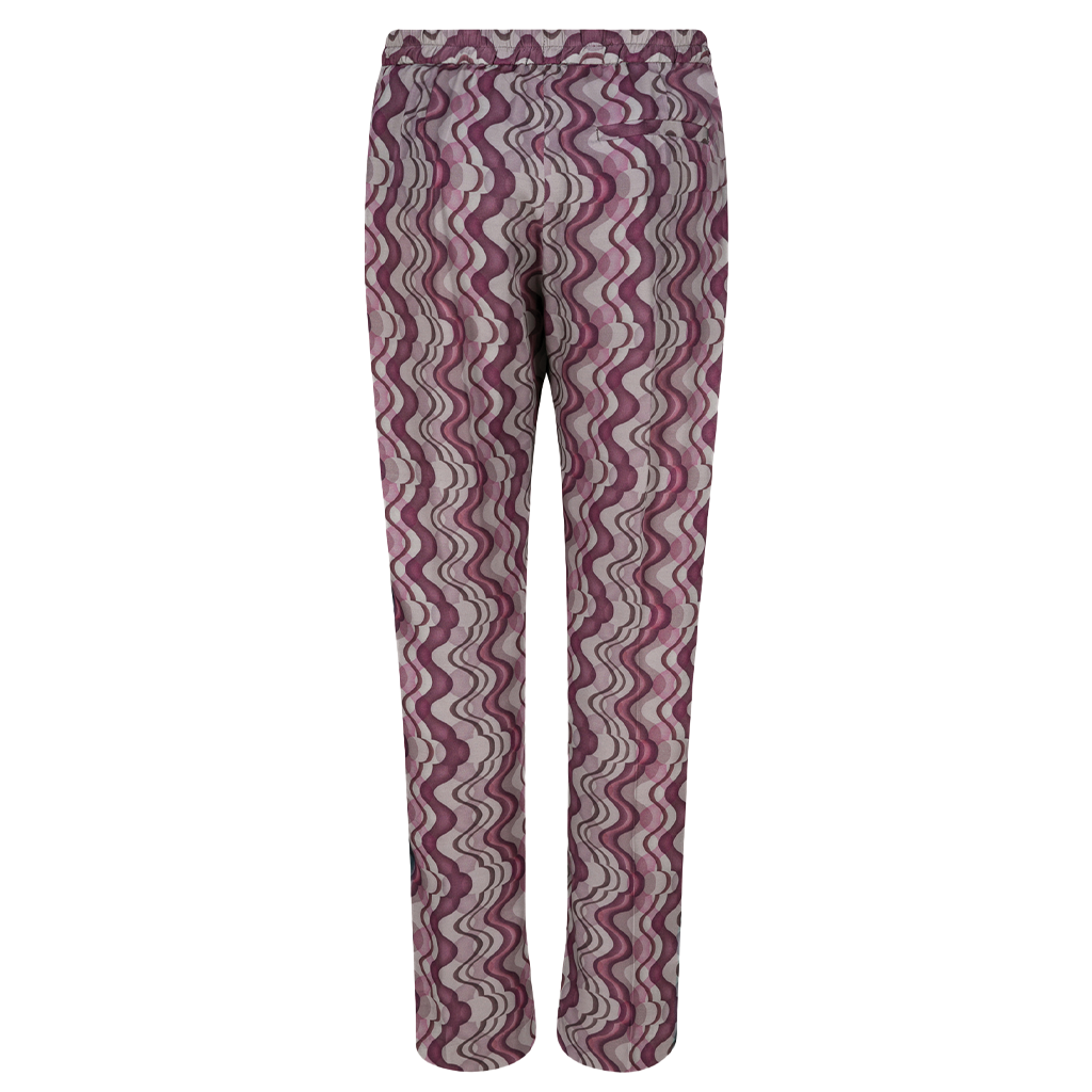 Dries van Noten Parkino Layered Wave Printed Pants Purple 241-020937-8098