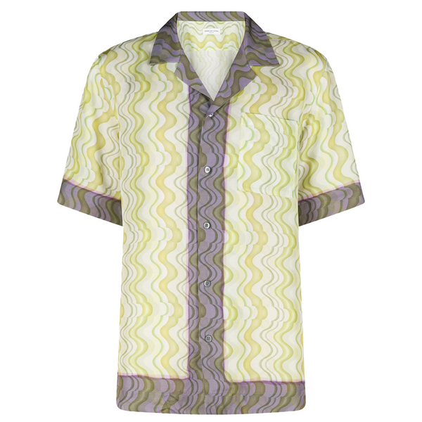 Dries van Noten Carltone Short Sleeve Shirt Lime 241-020725-8099