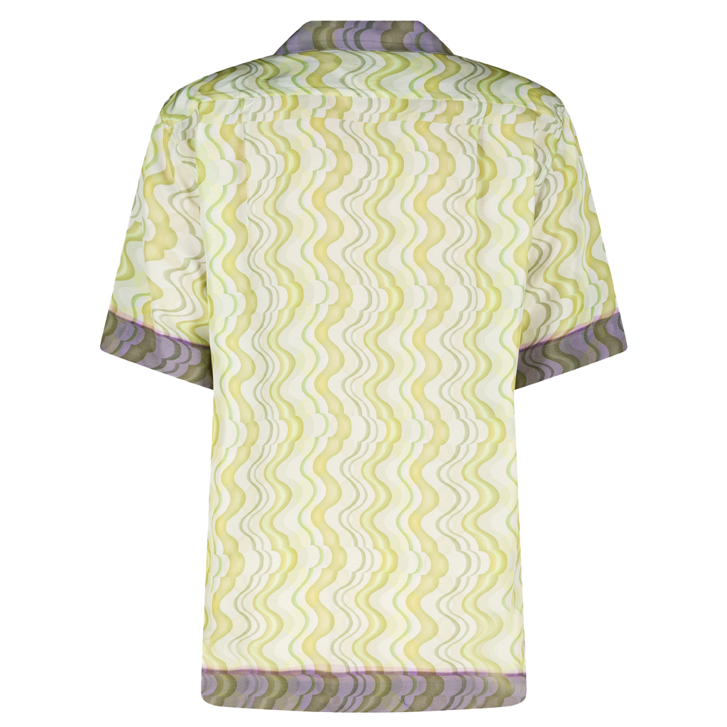 Dries van Noten Carltone Short Sleeve Shirt Lime 241-020725-8099