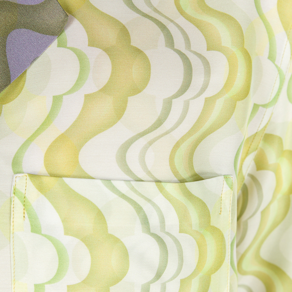 Dries van Noten Carltone Short Sleeve Shirt Lime 241-020725-8099