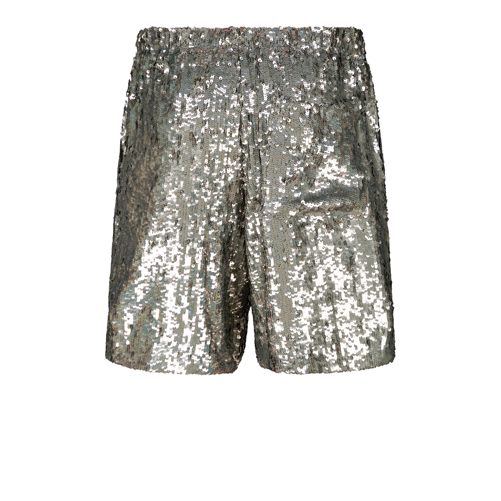 Dries van Noten Embellished Piperi Shorts Silver 241-020951-8342