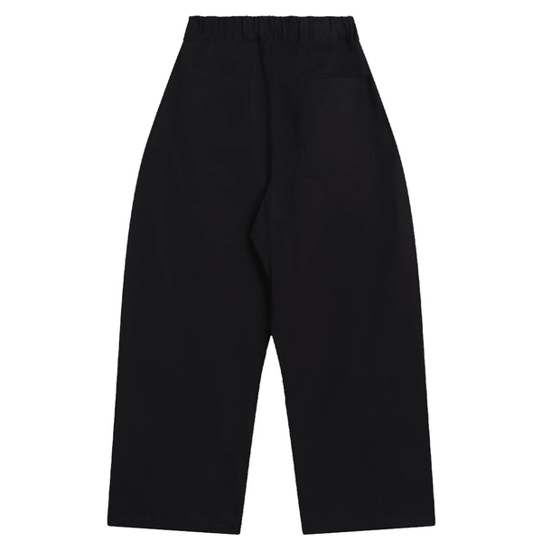 Sage Nation Box Pleat Trousers Black – T0K10