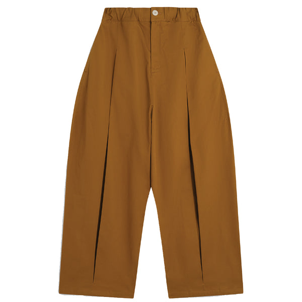 Sage Nation Box Pleat Trousers Pecan
