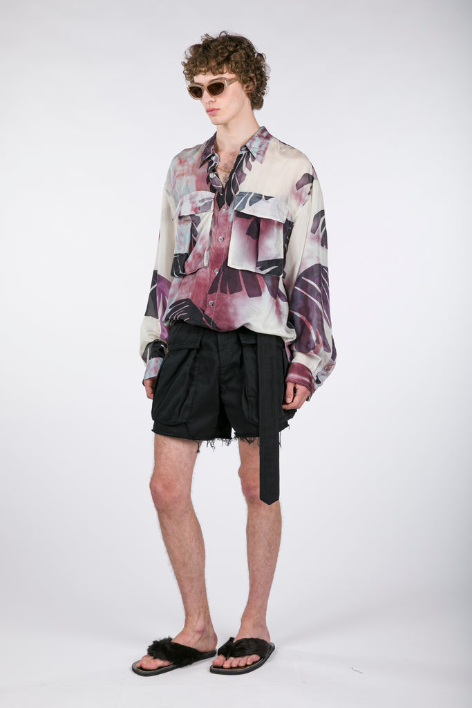 Dries van Noten Calander Tris Shirt Burgundy