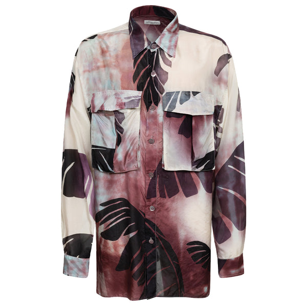 Dries van Noten Calander Tris Shirt Burgundy