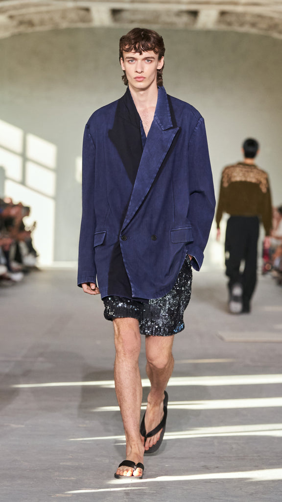 Dries van Noten Embellished Piperi Shorts Midnight