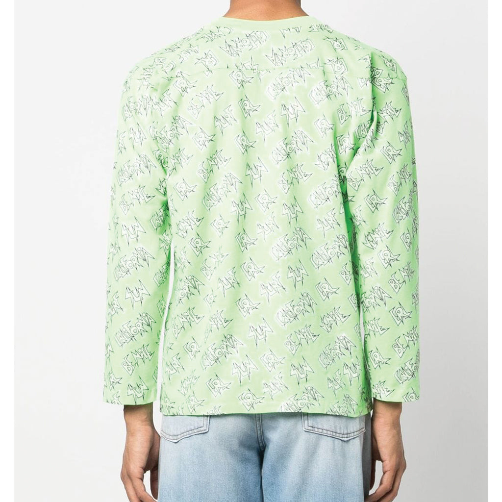 ERL Eli Russell Linnetz Logo Printed Longsleeve Green ERL06T014