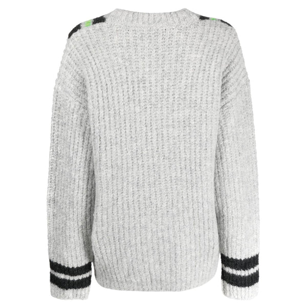 高評価！ ERL SALE ERL07N004 Sweater Knitted V-Neck Varsity Lover Hurt ニット+セーター