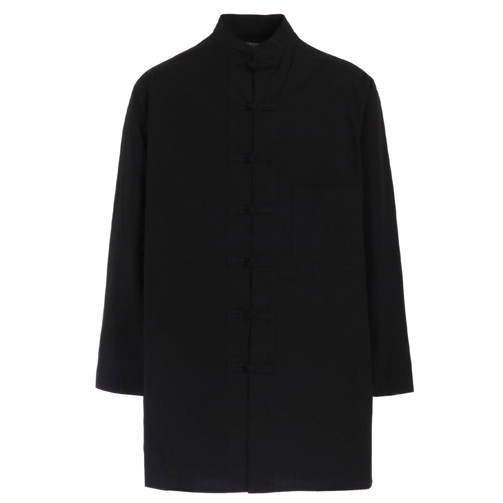 Yohji Yamamoto POUR HOMME Chain Stitch Broad Mandarin Collar Shirt HP-B04-001-02-02