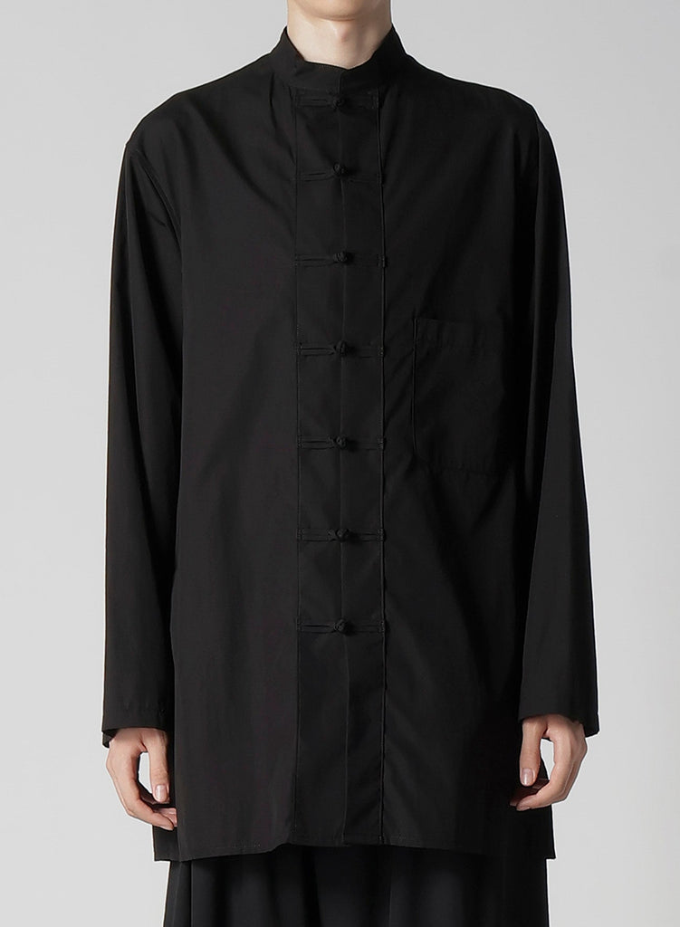 Yohji Yamamoto POUR HOMME Chain Stitch Broad Mandarin Collar Shirt HP-B04-001-02-02