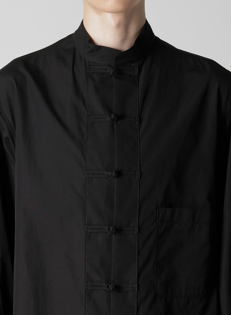 Yohji Yamamoto POUR HOMME Chain Stitch Broad Mandarin Collar Shirt HP-B04-001-02-02