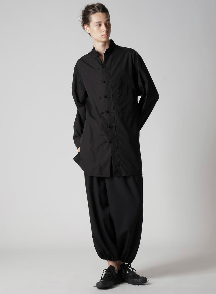 Yohji Yamamoto POUR HOMME Chain Stitch Broad Mandarin Collar Shirt HP-B04-001-02-02