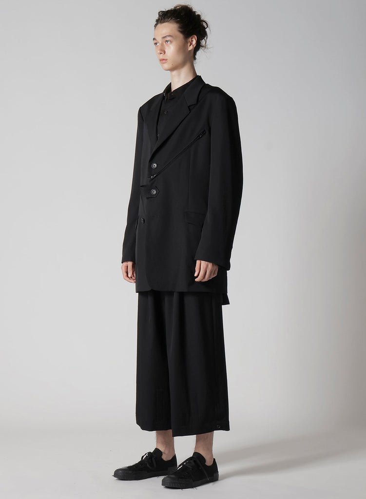 Yohji Yamamoto POUR HOMME Zip Detail Paneled Jacket Wool Gabardine HP-J26-100-2-02