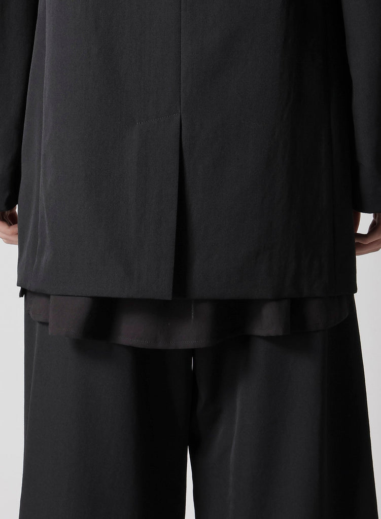 Yohji Yamamoto POUR HOMME Zip Detail Paneled Jacket Wool Gabardine HP-J26-100-2-02