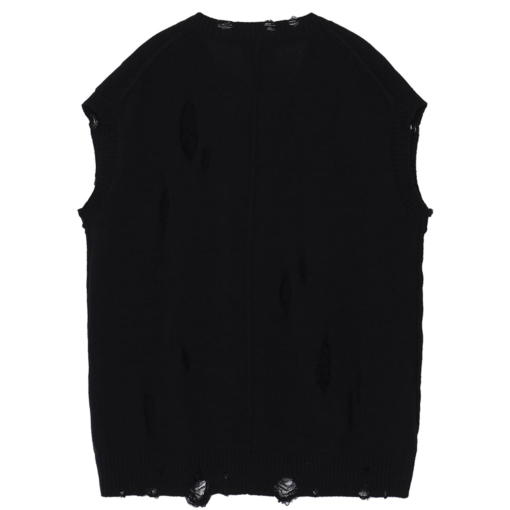 Yohji Yamamoto POUR HOMME 7G2P Jersey V-Neck Vest Black HP-K13-098-02-03
