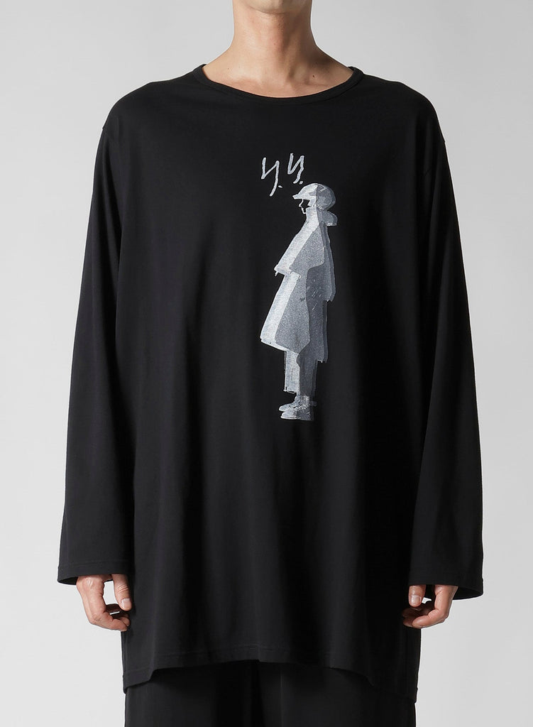 Yohji Yamamoto POUR HOMME Single Jersey Print Longsleeve HP-T66-993-02-03