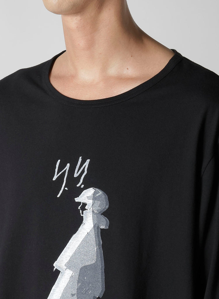 Yohji Yamamoto POUR HOMME Single Jersey Print Longsleeve HP-T66-993-02-03