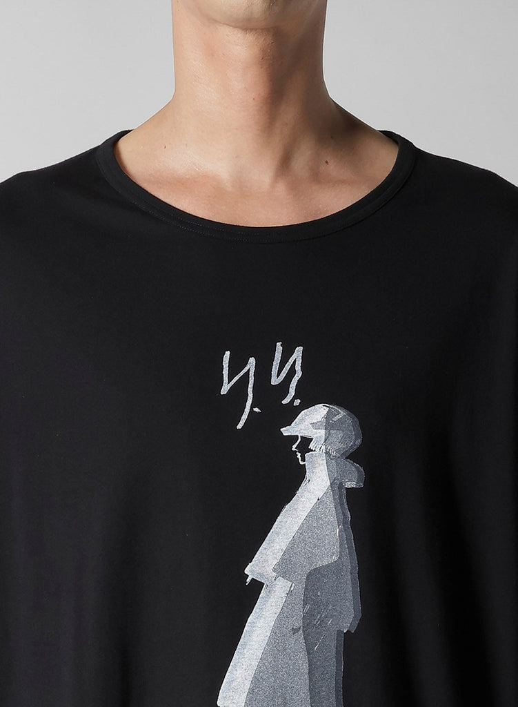 Yohji Yamamoto POUR HOMME Single Jersey Print Longsleeve HP-T66-993-02-03