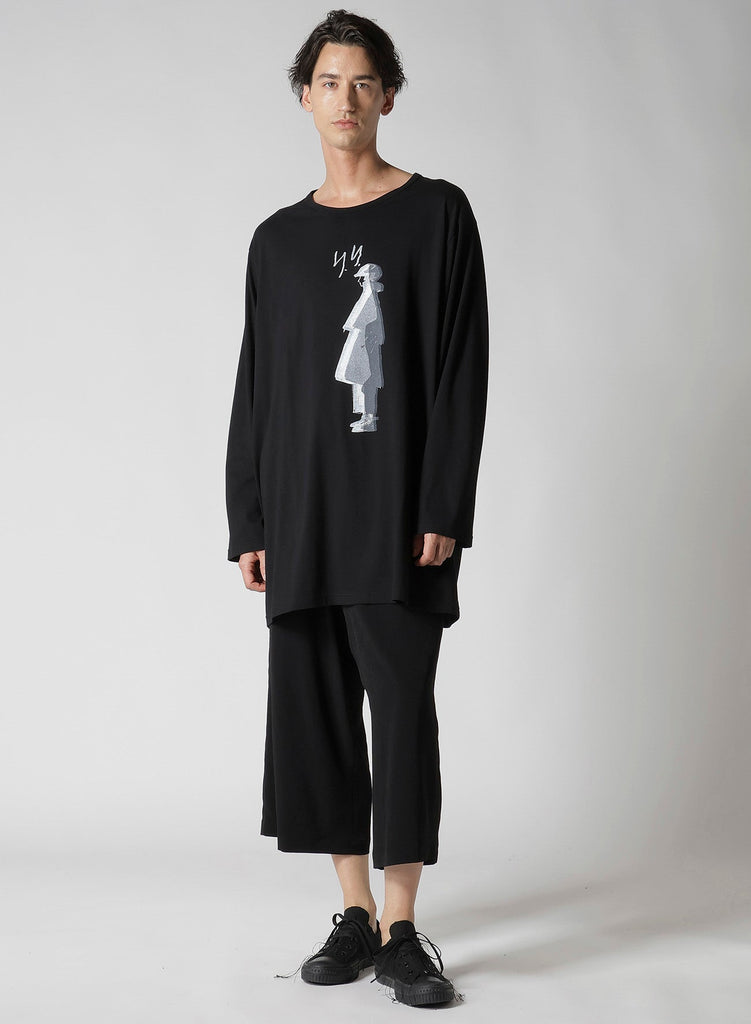 Yohji Yamamoto POUR HOMME Single Jersey Print Longsleeve HP-T66-993-02-03