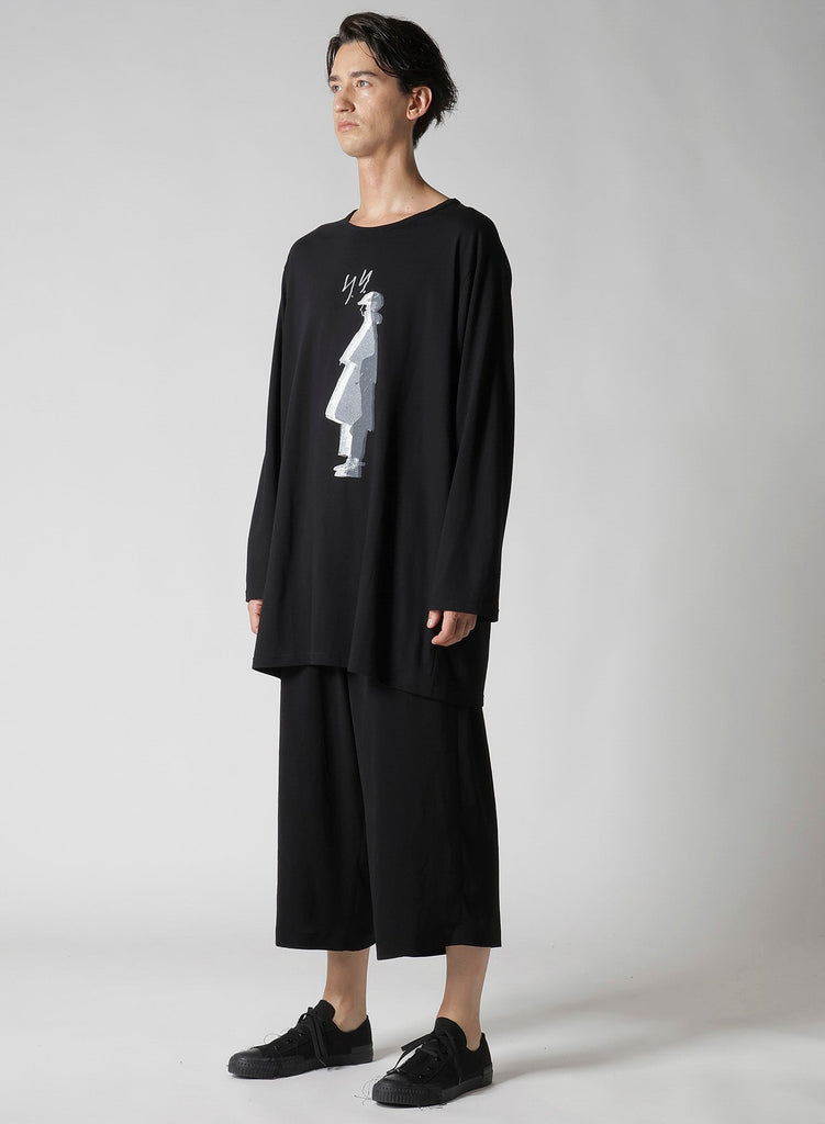 Yohji Yamamoto POUR HOMME Single Jersey Print Longsleeve HP-T66-993-02-03