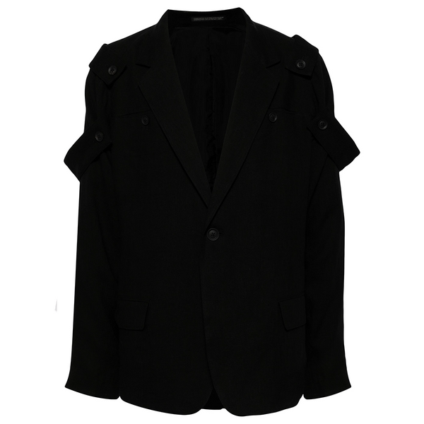 Yohji Yamamoto POUR HOMME K-Single Button Shoulder Epaulet Jacket HS-J13-319-1-04