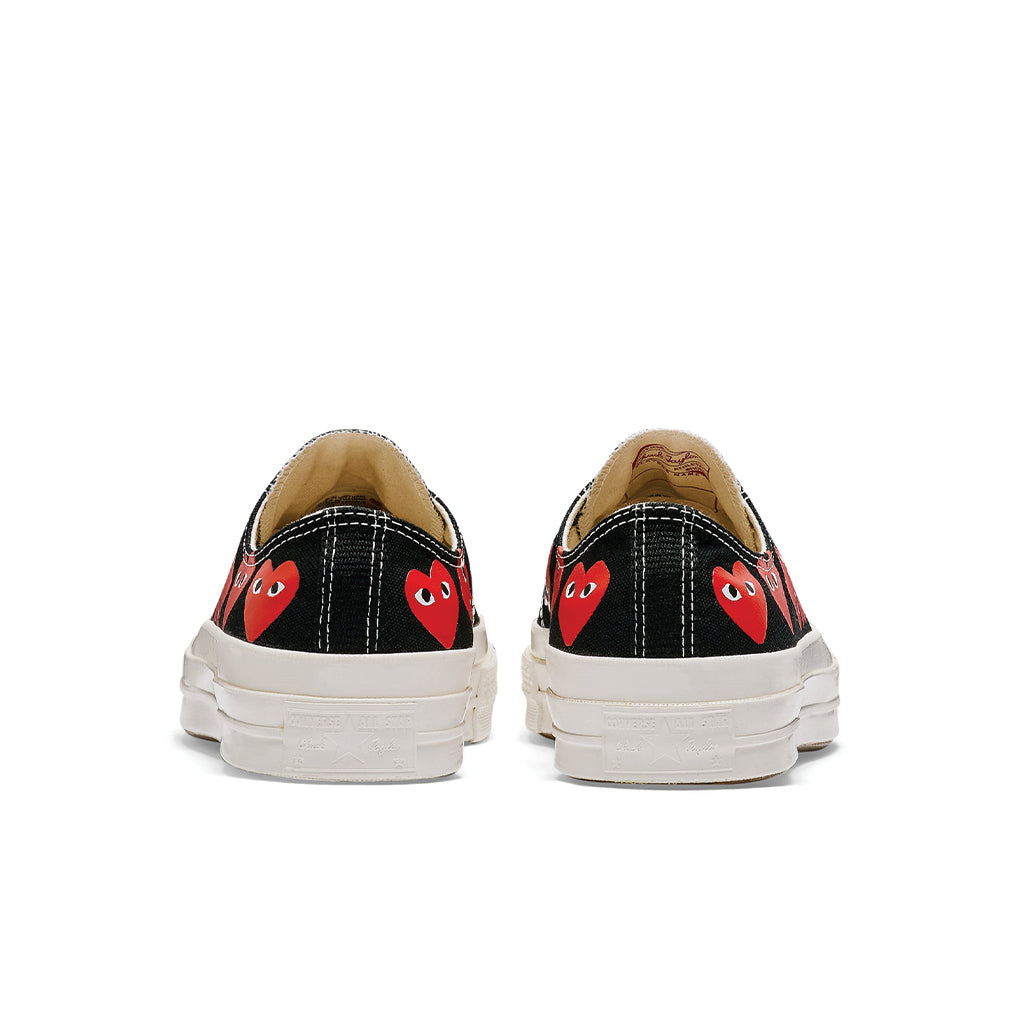 COMME des GARCONS PLAY x Converse Chuck Taylor All Star '70 Multi Red Heart Low Black