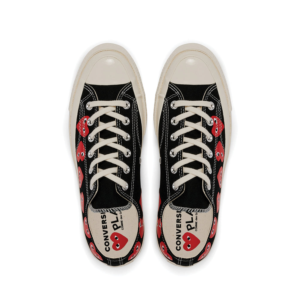 COMME des GARCONS PLAY x Converse Chuck Taylor All Star '70 Multi Red Heart Low Black
