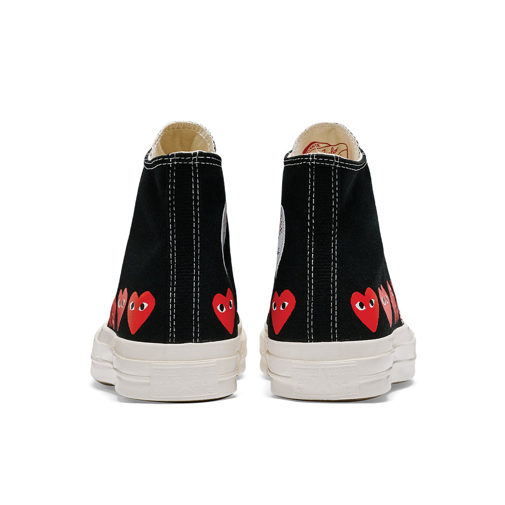 COMME des GARCONS PLAY x Converse Chuck Taylor All Star '70 Multi Red Heart High Black