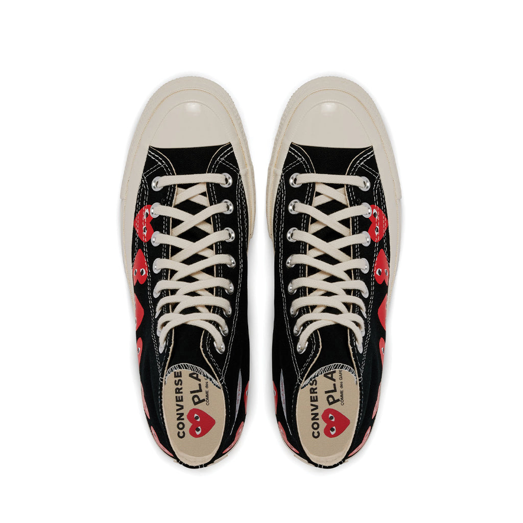COMME des GARCONS PLAY x Converse Chuck Taylor All Star '70 Multi Red Heart High Black