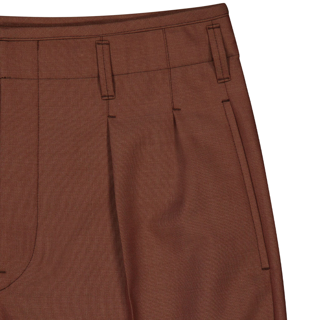 LEMAIRE Pleated Pants Rosy Brown