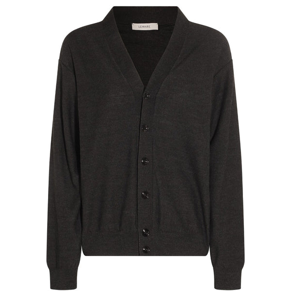 LEMAIRE Relaxed Twisted Cardigan Anthracite