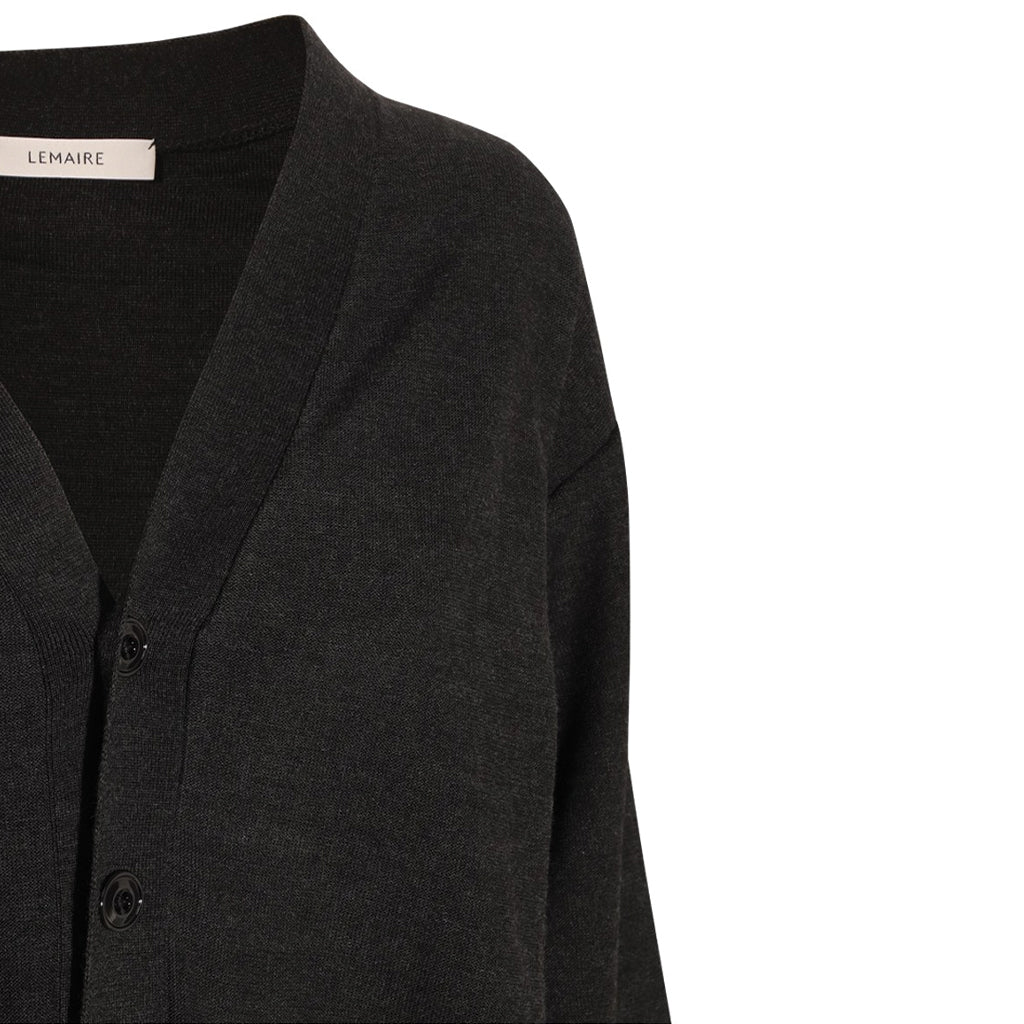 LEMAIRE Relaxed Twisted Cardigan Anthracite