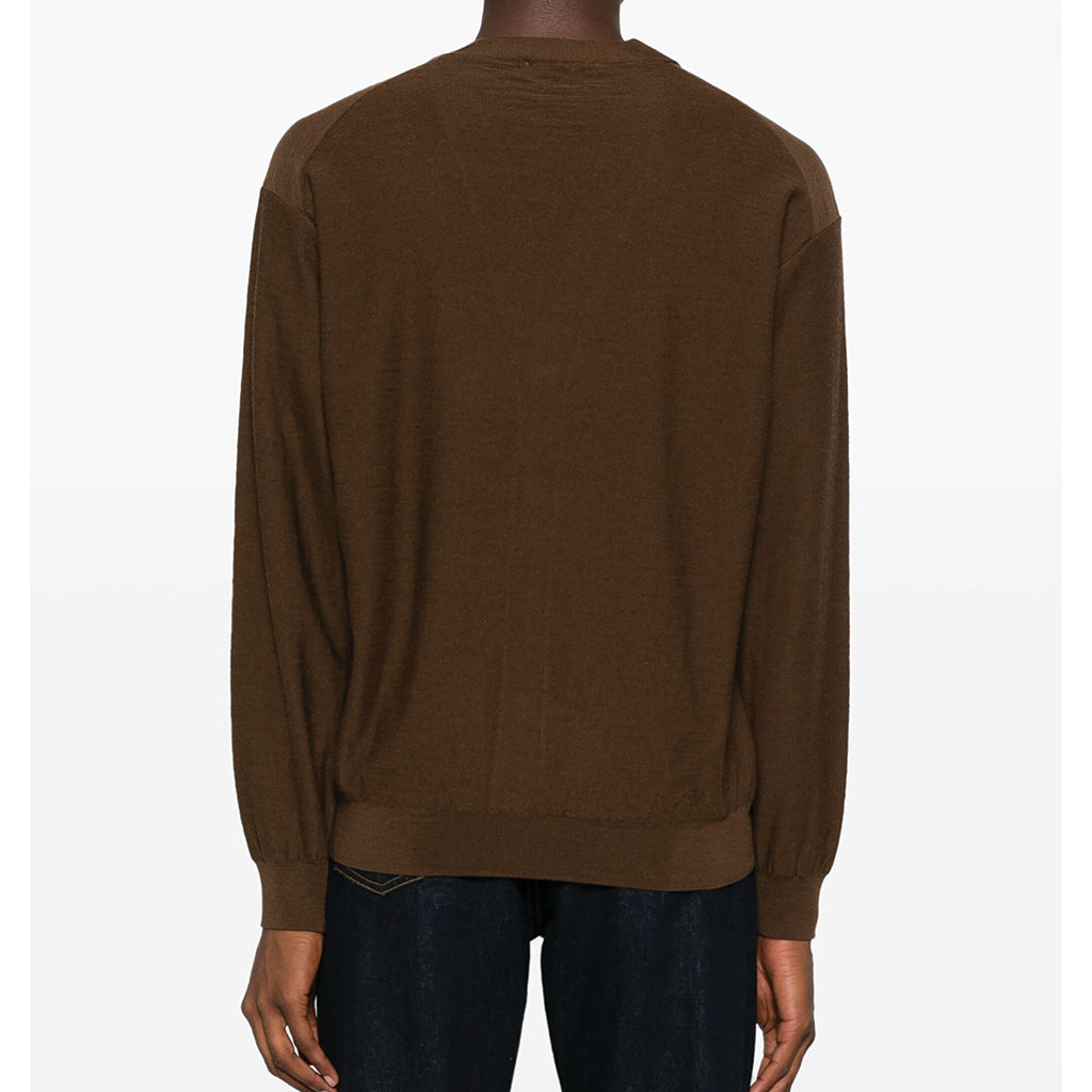 Lemaire Relaxed Twisted Cardigan Hazelnut Brown