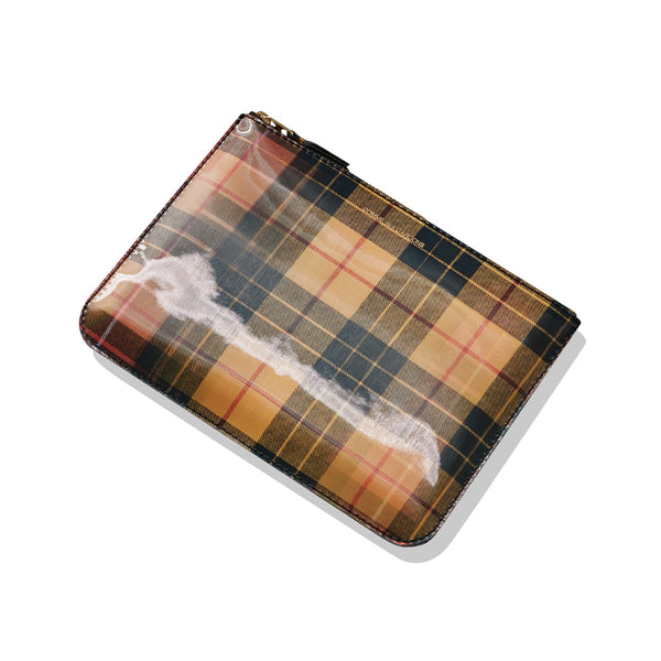 COMME des GARCONS ZIP ポーチ 大 LENTICULAR TARTAN G 3色展開 ZIPポーチ 大 LENTICULAR TARTAN G