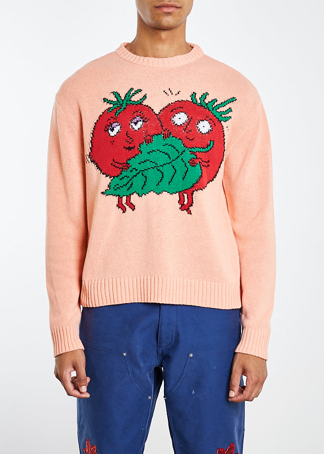 Sky High Farm Workwear Tomato Knitted Sweater Light Pink SHF03N001