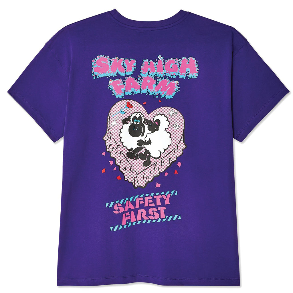 Sky High Farm Workwear Safety First T-Shirt Purple SHF03T001