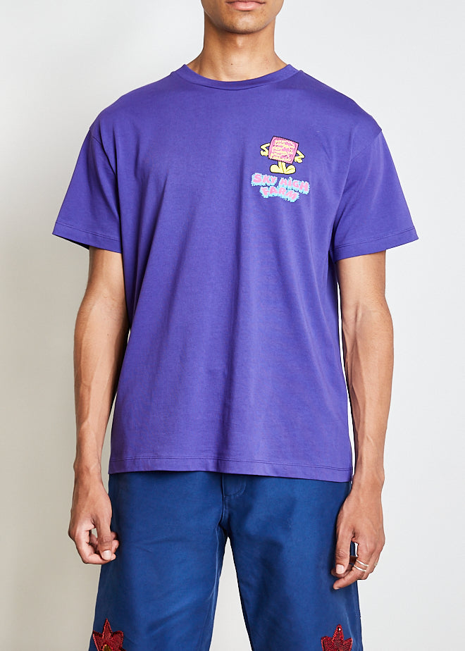 Sky High Farm Workwear Safety First T-Shirt Purple SHF03T001
