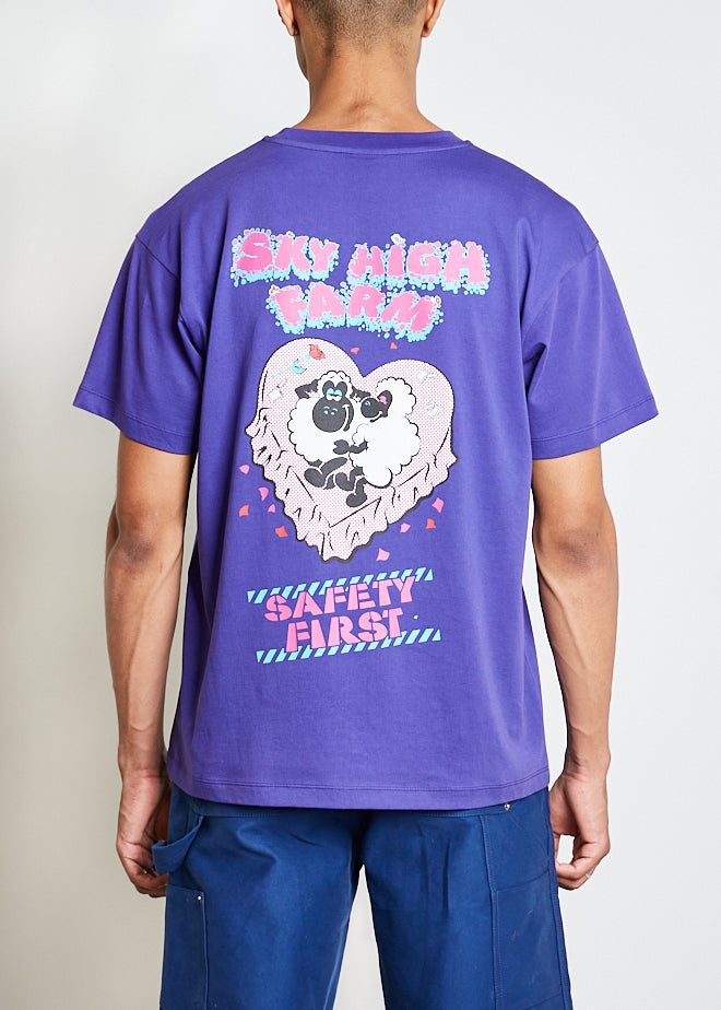 Sky High Farm Workwear Safety First T-Shirt Purple SHF03T001