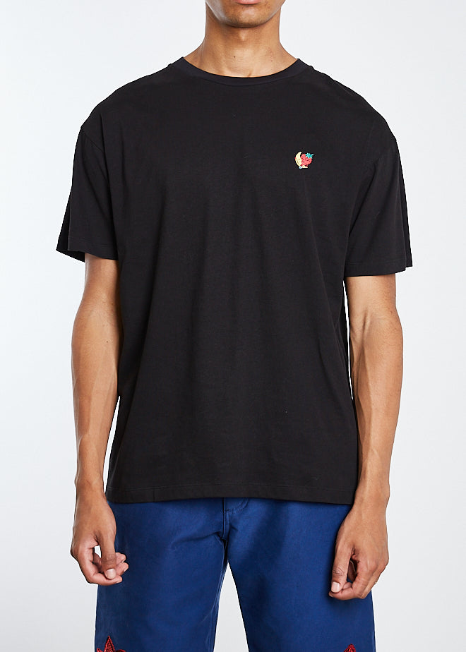 Sky High Farm Workwear Mini Strawberry and Moon T-Shirt Black SHF03T030