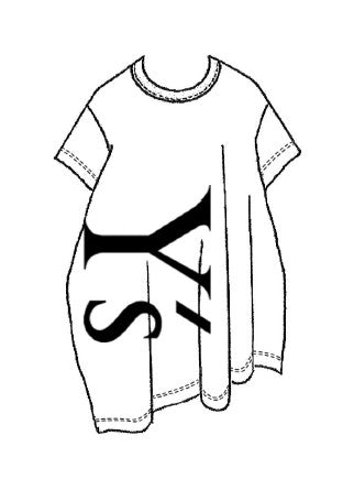 Y's Yohji Yamamoto Drape Half Sleeve T-Shirt YS-T22-069-04-02