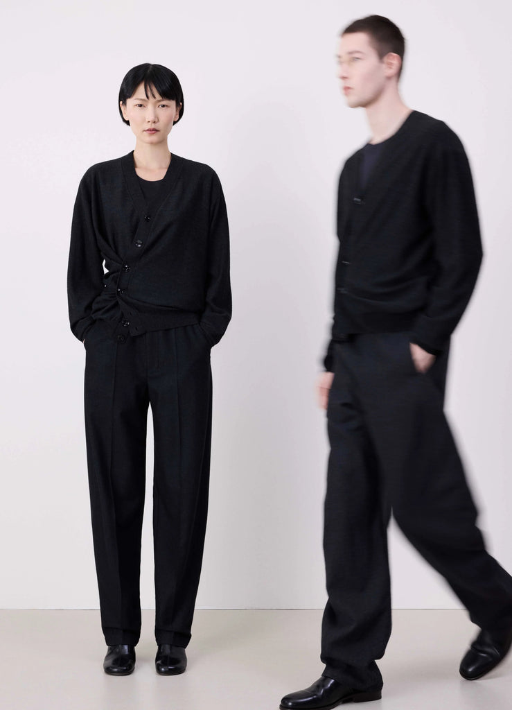LEMAIRE Relaxed Twisted Cardigan Anthracite