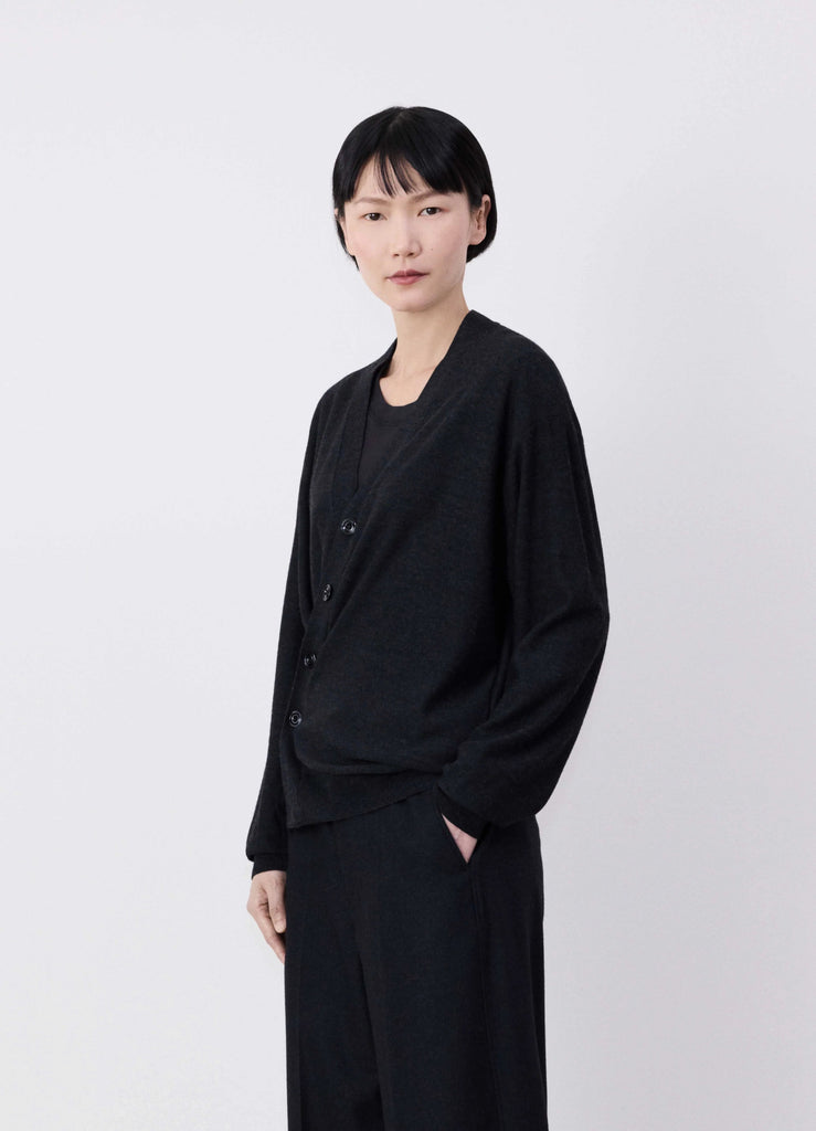LEMAIRE Relaxed Twisted Cardigan Anthracite