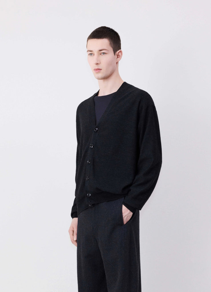 LEMAIRE Relaxed Twisted Cardigan Anthracite