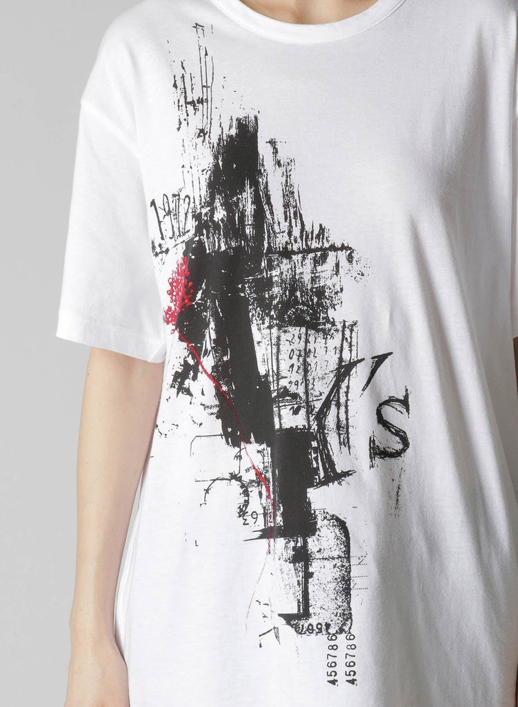 Y's Round Neck T-A Graphic T-Shirt Off-White YS-T19-068-1-04