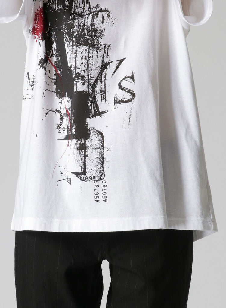 Y's Round Neck T-A Graphic T-Shirt Off-White YS-T19-068-1-04
