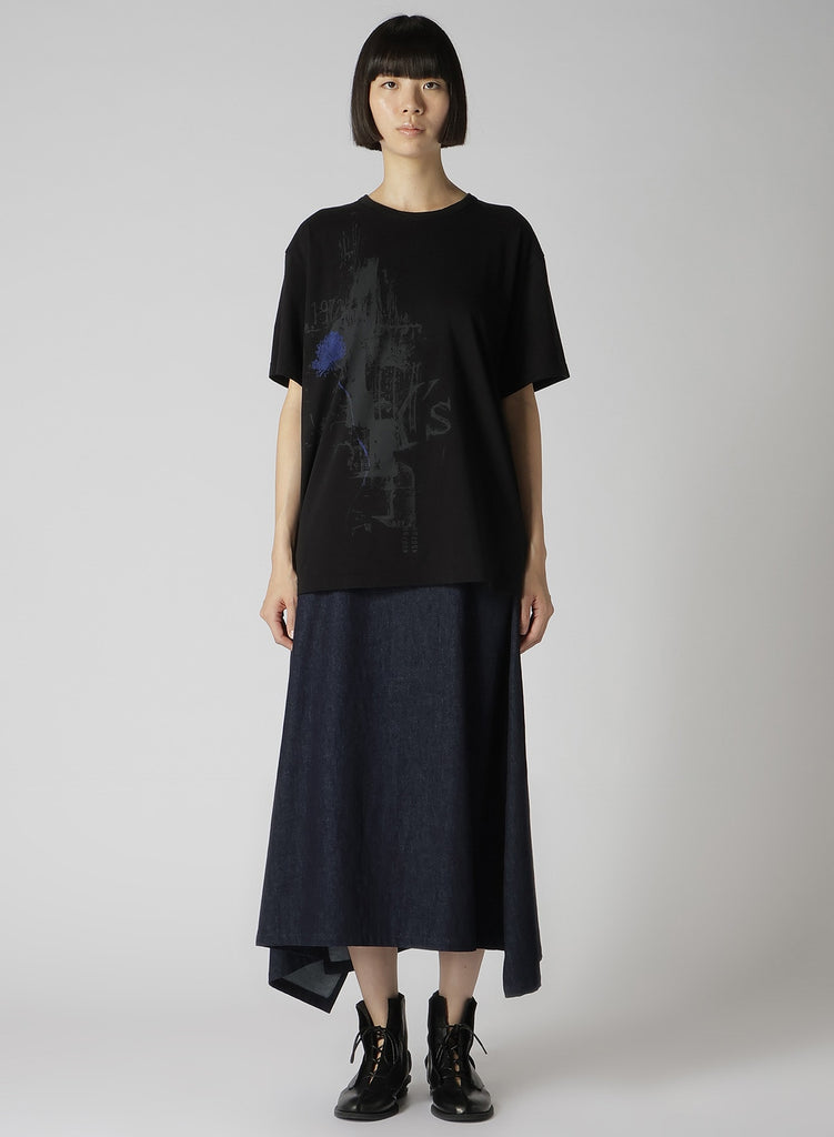 Round Neck T-A Graphic T-Shirt Black