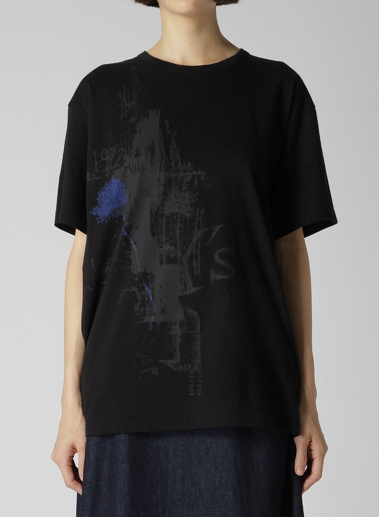 Y's Round Neck T-A Graphic T-Shirt Black YS-T19-068-2-04