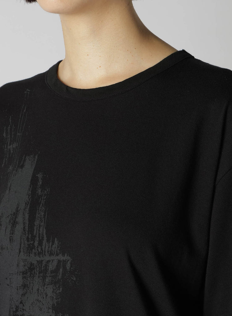 Y's Round Neck T-A Graphic T-Shirt Black YS-T19-068-2-04